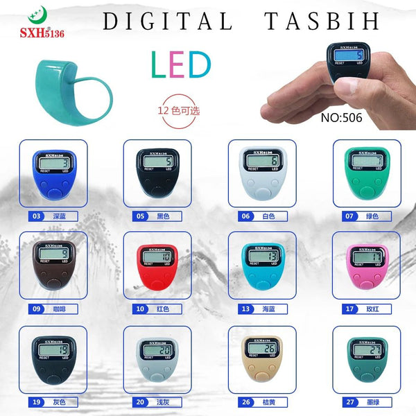 New Digital LED Finger Tally Counter Tasbih