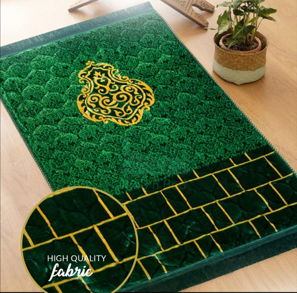 Thick Velvet Printed Janamaz|  Prayer Mat |