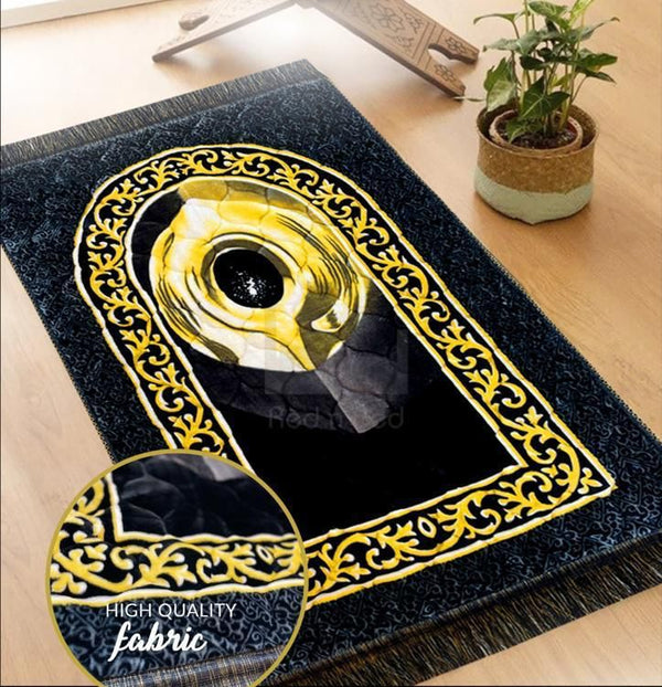 Velvet Foam Quilted Padded Jai Namaz | Hajr e Aswad Prayer Mat |