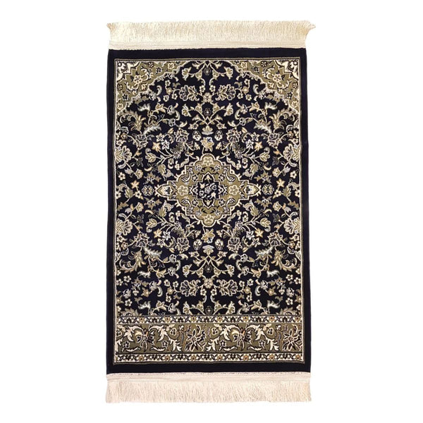 Al Rawdah Prayer Mat Inspired by Al-Masjid Nabawi, Crafted in Madina, Saudi Arabia (NAVY)