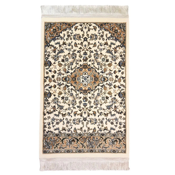 Al Rawdah Prayer Mat Inspired by Al-Masjid Nabawi, Crafted in Madina, Saudi Arabia (CREAM)