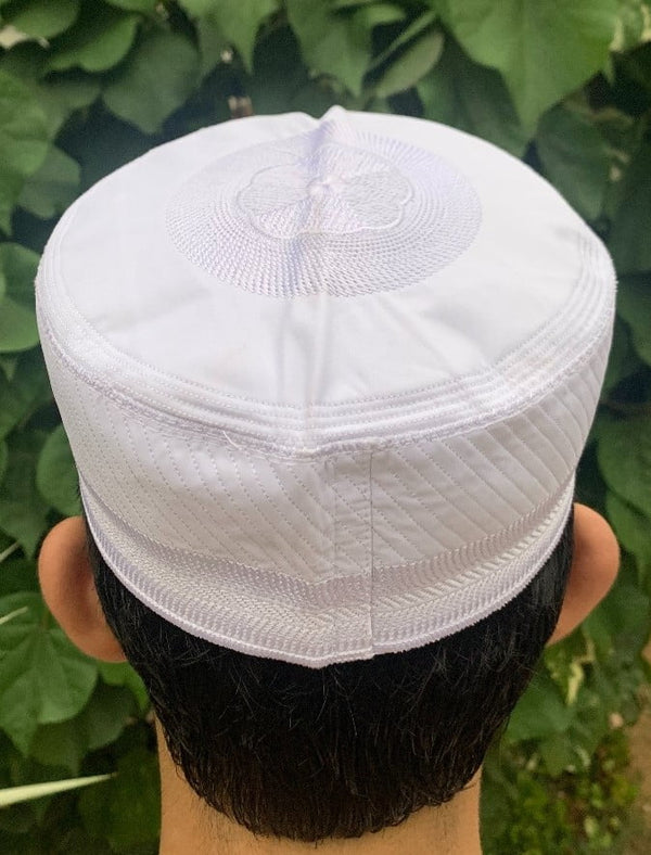 Cloth Contrasting Boqus Prayer Cap  Namaz Topi